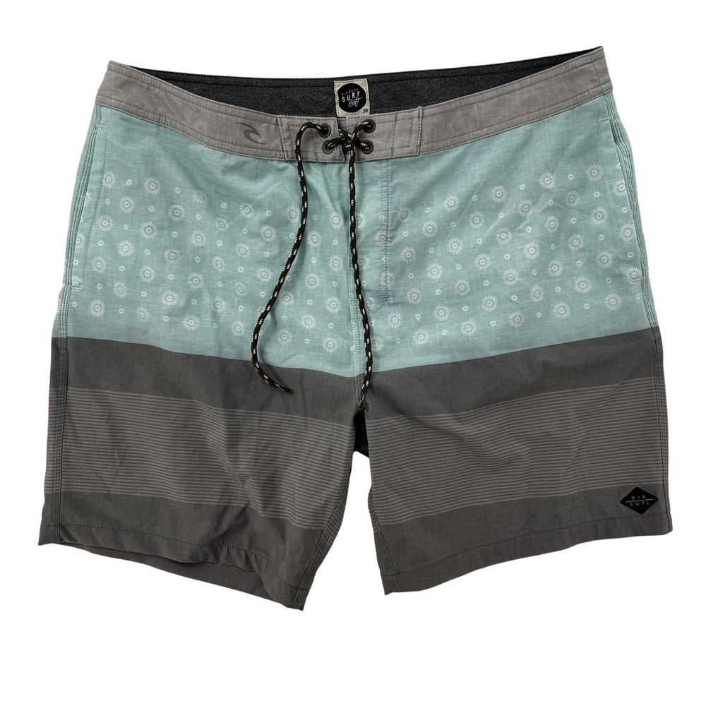 Rip Curl Board Shorts‎ Mens 38 Swim Trunks Surf Craft Pattern Pocket Drawstring